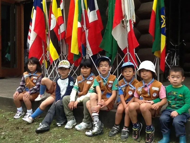 国旗で迎えるWelcomの写真 3