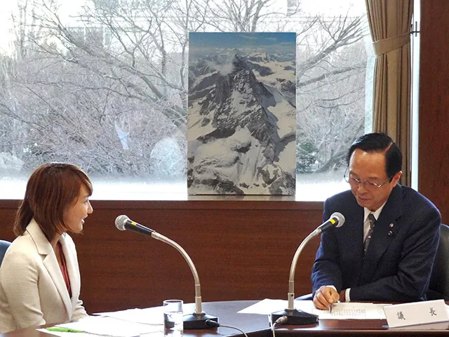 ラジオ広報新議長インタビューの写真 2