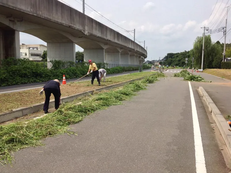 通学道路の草刈りの写真 4