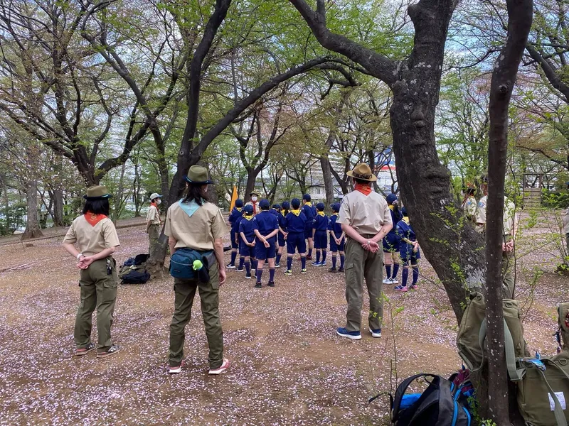 ボーイスカウト守谷第一団の上進式を行いました。の写真 3