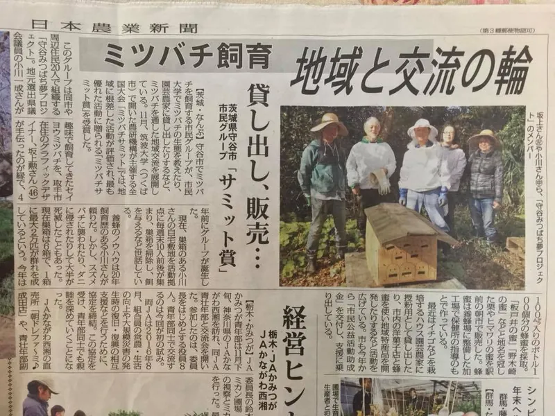 ミツバチが新聞記事にの写真 1