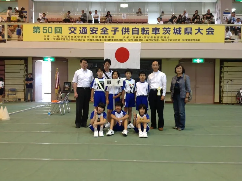 校長先生と記念写真