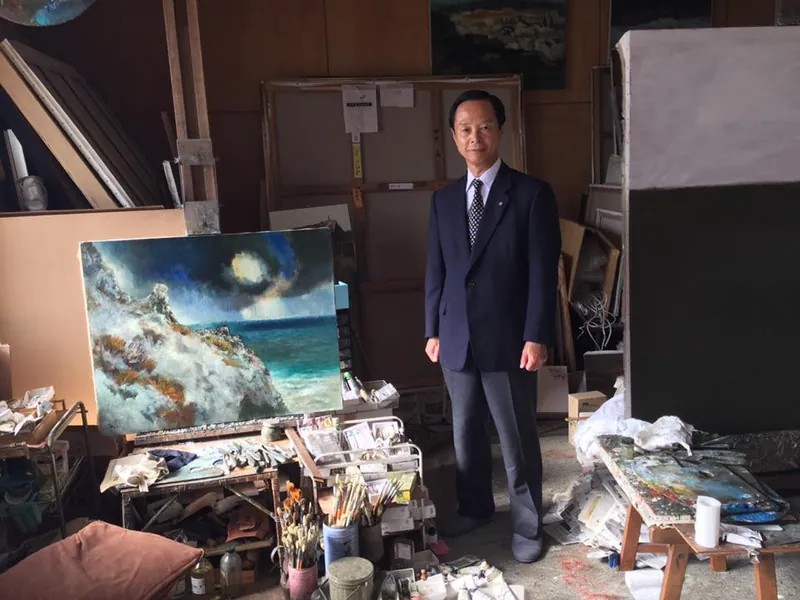 二科会理事長の田中良先生を訪問の写真 2