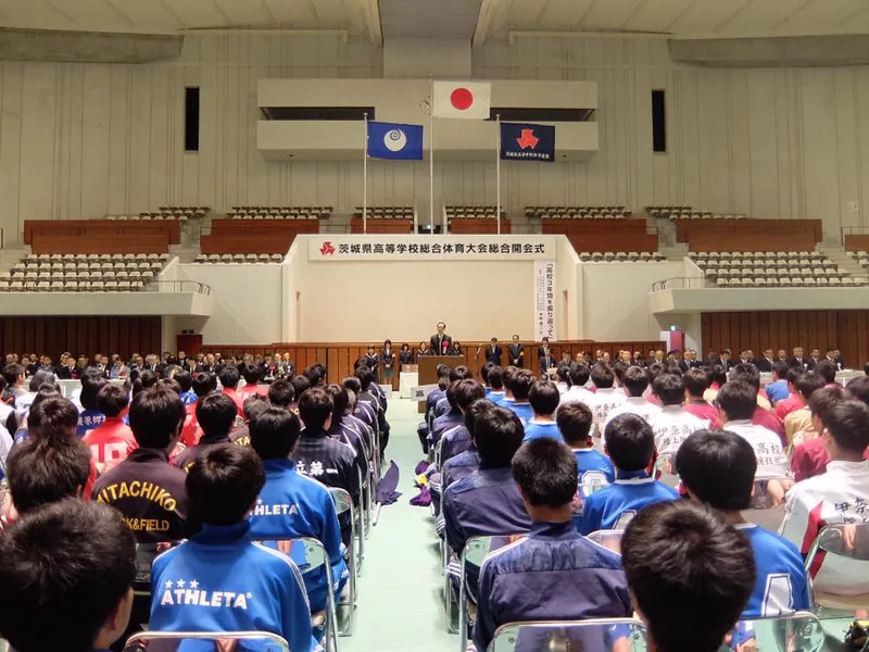 茨城県高校総体開会式の写真 1