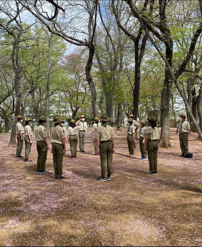 ボーイスカウト守谷第一団の上進式を行いました。の写真 2