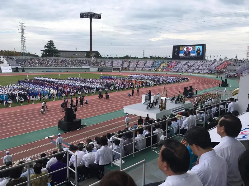 茨城国体開会式に参加の写真 2