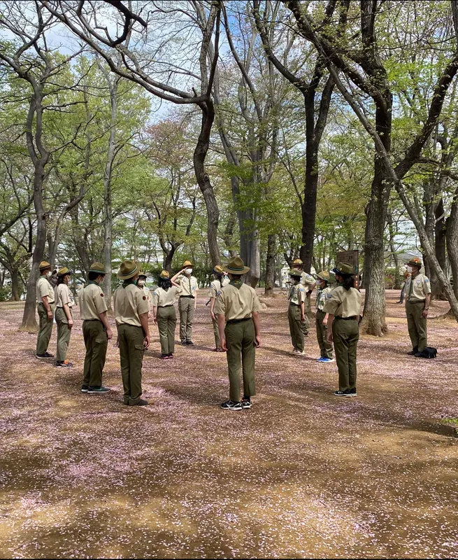 ボーイスカウト守谷第一団の上進式を行いました。の写真 6