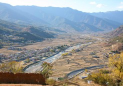ブータン王国 2番目の都市『パロ』を山の中腹から望む